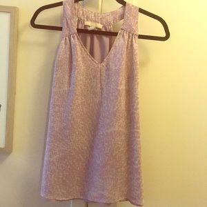 Banana Republic Lavender & White Sleeveless Blouse